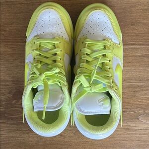 Nike Dunk Low Twist Sneaker Neon Yellow and White
